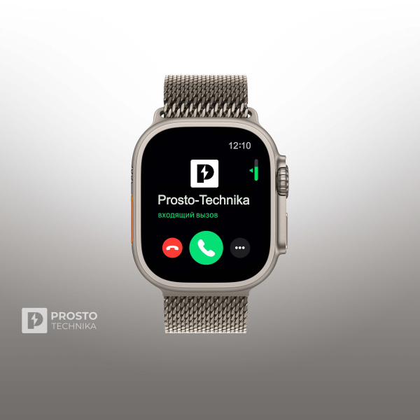 Часы Apple Watch Ultra 2, 49 мм, титан светлого цвета, миланский сетчатый браслет (2024) M